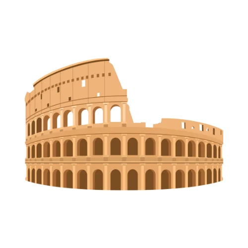 illustrated colosseum of Rome
